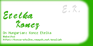 etelka koncz business card